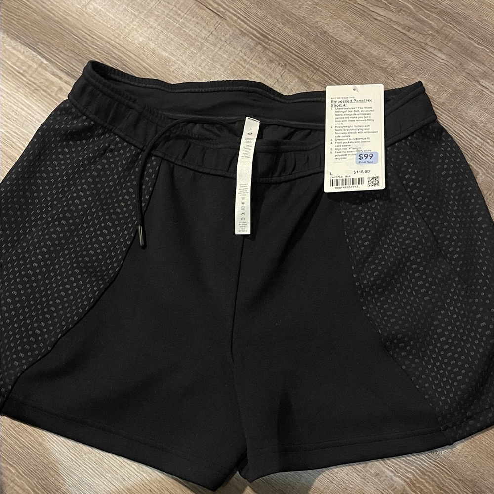 lululemon athletica Black Patterned Athletic Shorts